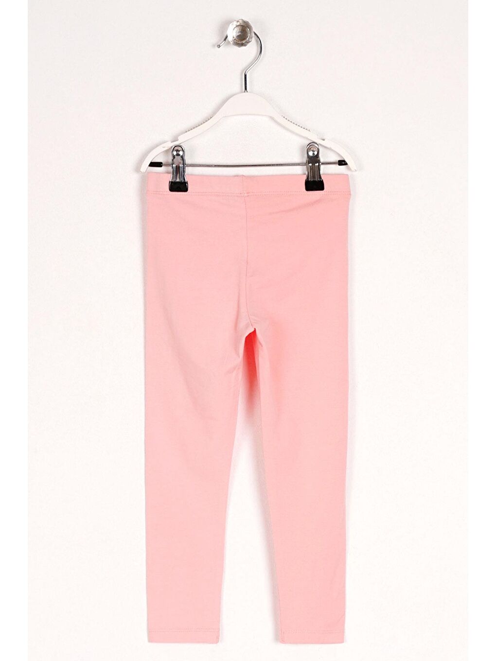Pembe Baskısız Dar Paça Pudra Renk Kız Çocuk Tayt-1