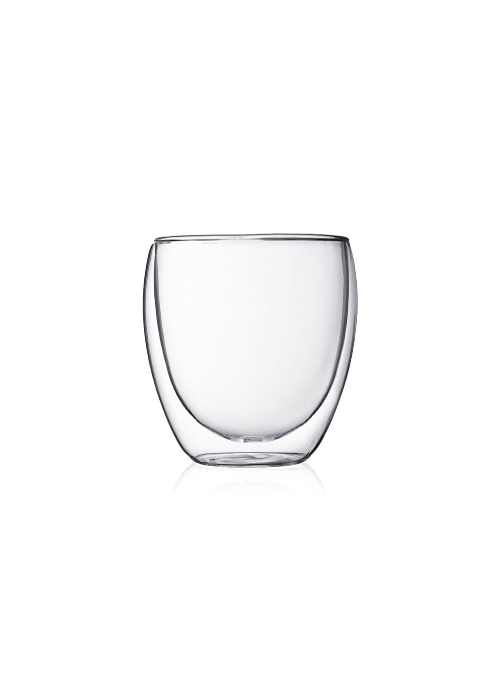 Renksiz Çift Cidarlı Borosilikat 250 ml Şeffaf Cam Bardak 4 Adet 2771-4