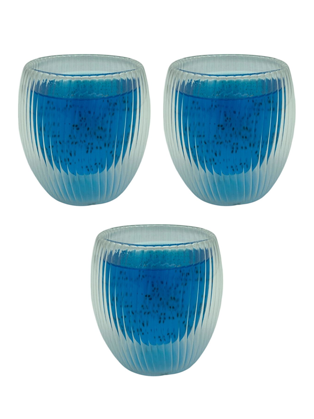 Renksiz Çift Cidarlı 250 ml Bardak Seti 3 Adet 2321-1