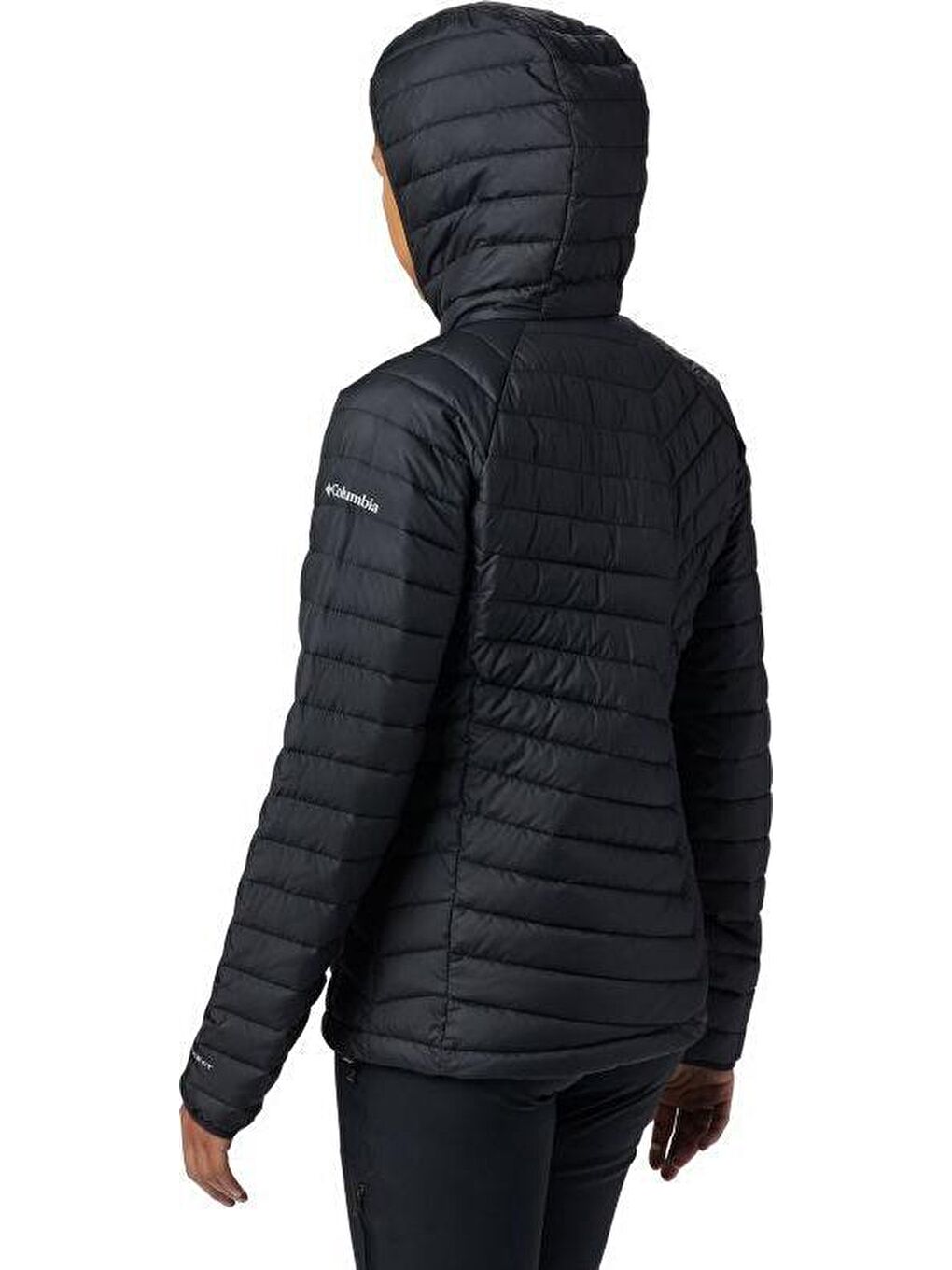 Columbia Siyah WK1499-011 Powder Lite Hooded Jacket Kadın Şişme Mont - 1