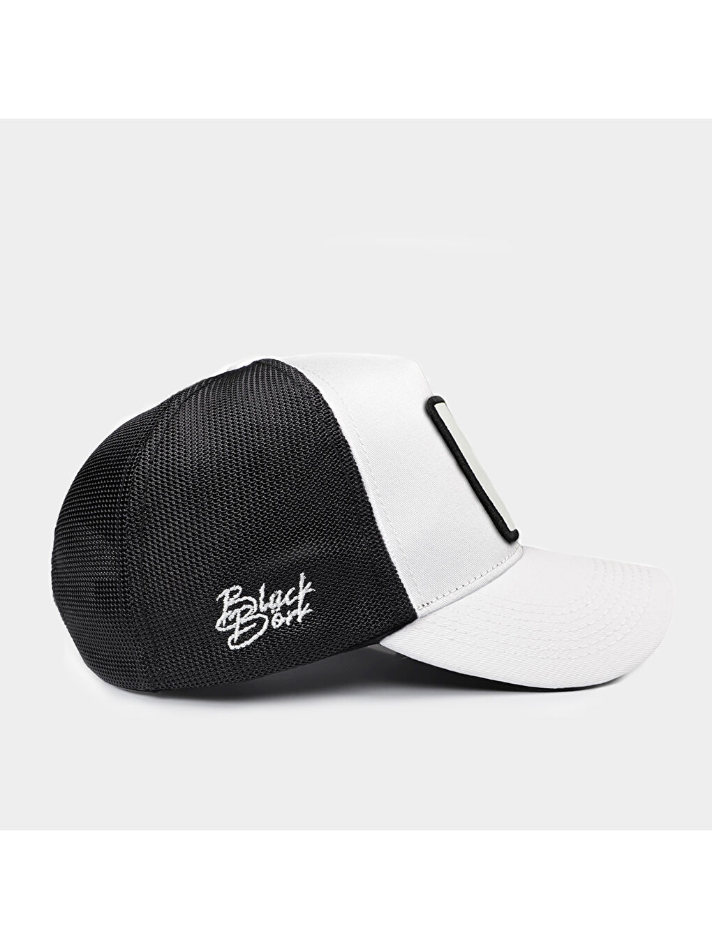 BlackBörk Sarı V1 Trucker Bengal Kaplan - 1bs Kod Logolu Unisex Beyaz-siyah Şapka (CAP) - 1