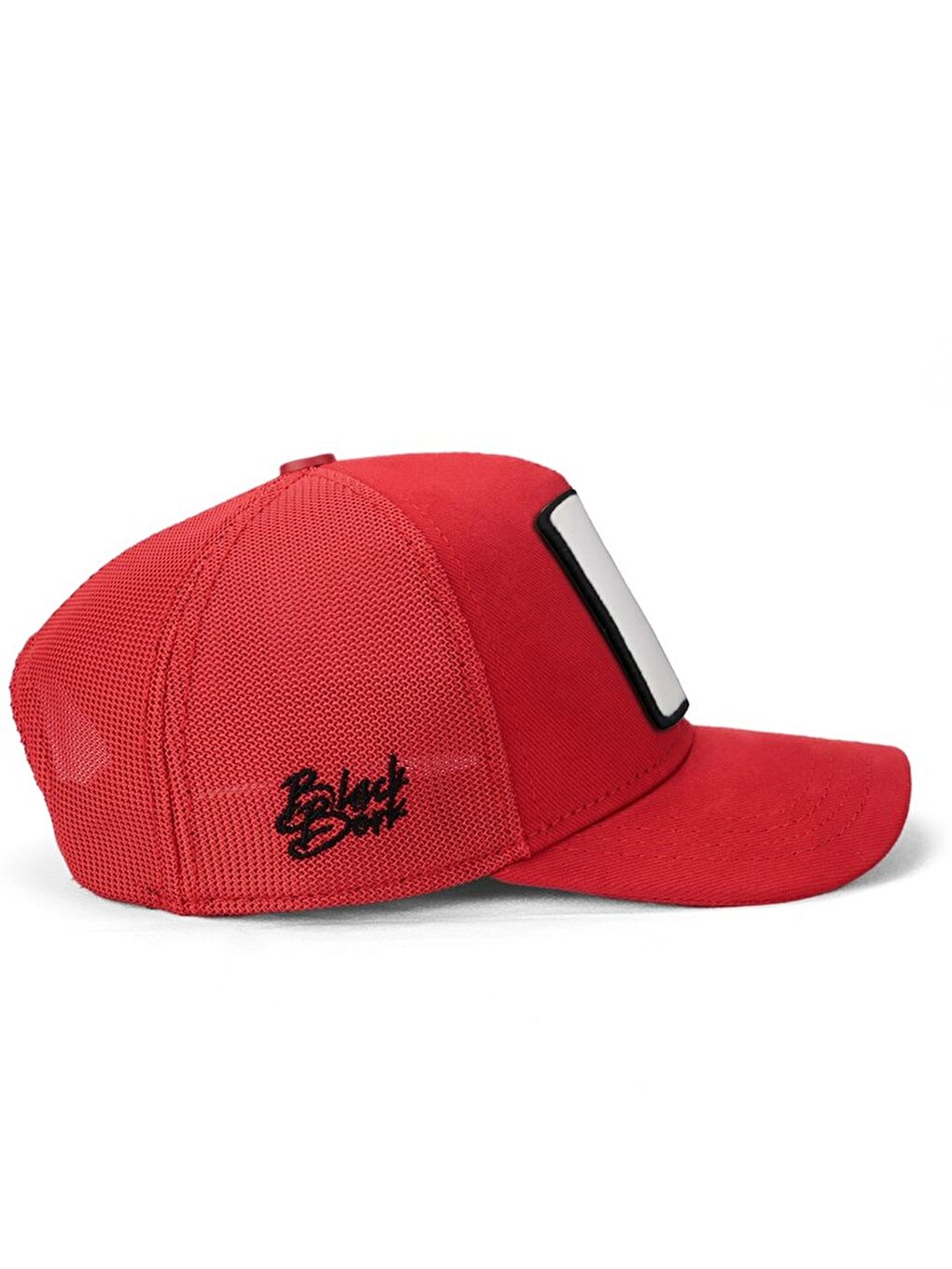 BlackBörk Beyaz V1 Trucker Kids Boğa - 1bs Kod Logolu Unisex Kırmızı Çocuk Şapka (CAP) - 1