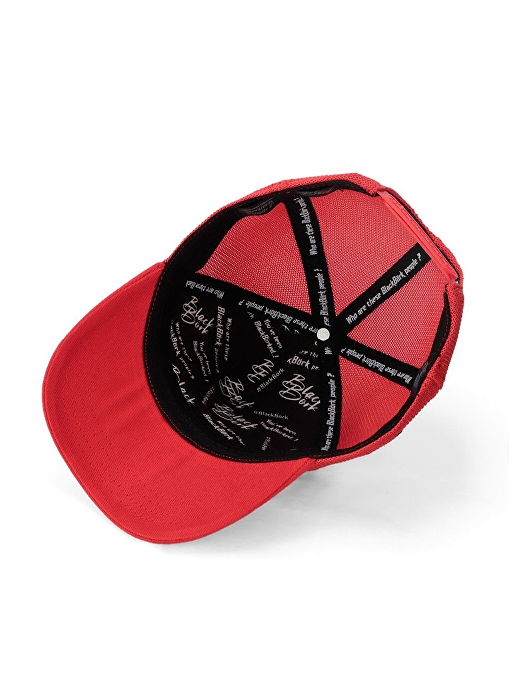 BlackBörk Beyaz V1 Trucker Kids Boğa - 1bs Kod Logolu Unisex Kırmızı Çocuk Şapka (CAP) - 2