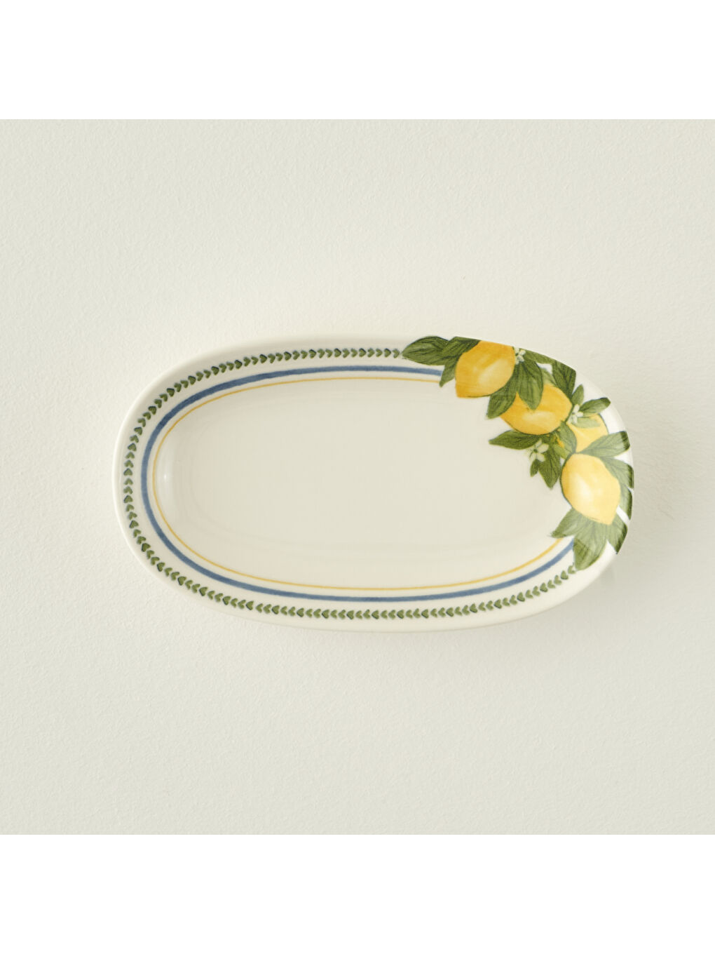 Karışık Limonlu Porselen Sunum Tabağı (19 cm)