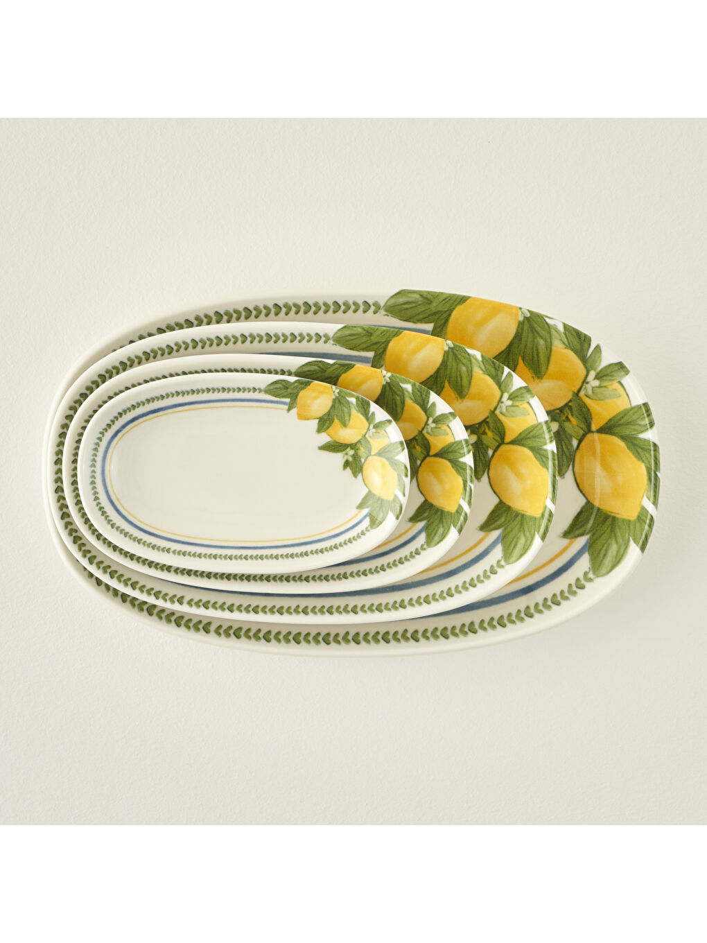Karışık Limonlu Porselen Sunum Tabağı (19 cm)-2