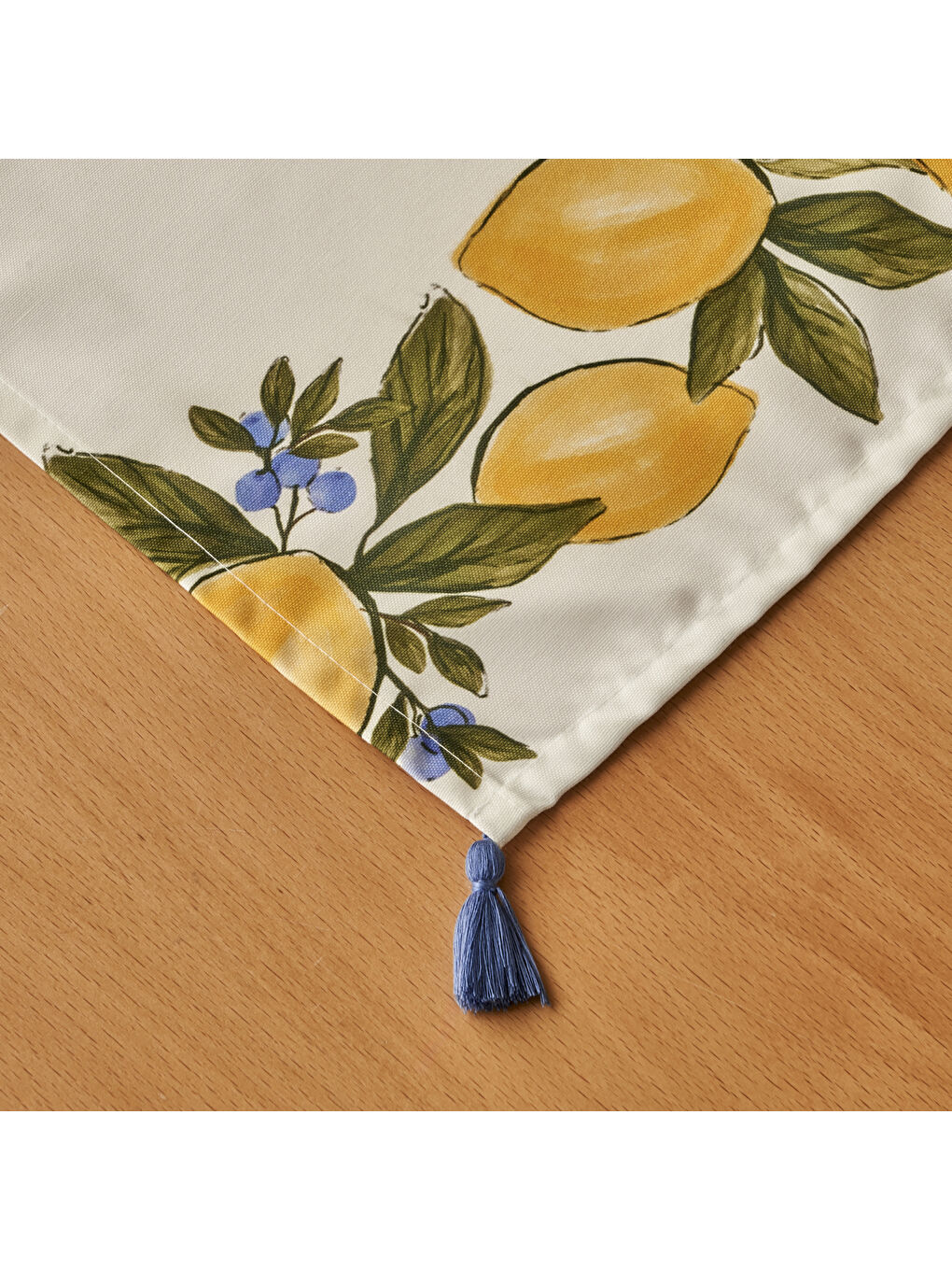 Limonlu Pamuklu Runner Sarı (50x150 cm)-1