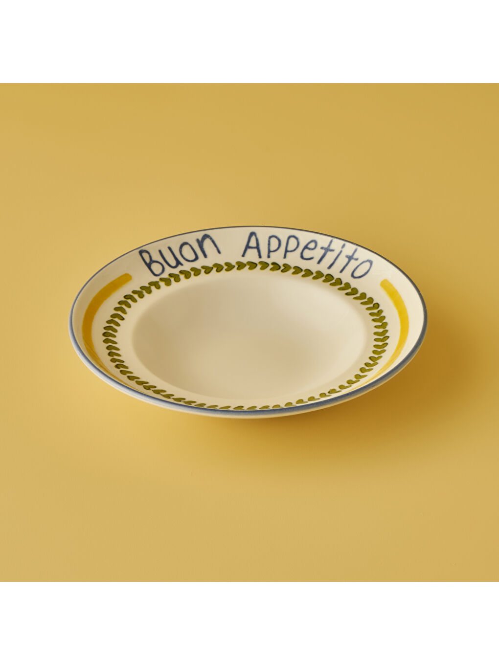 Karışık Limonlu Porselen Makarna Tabağı (27 cm)