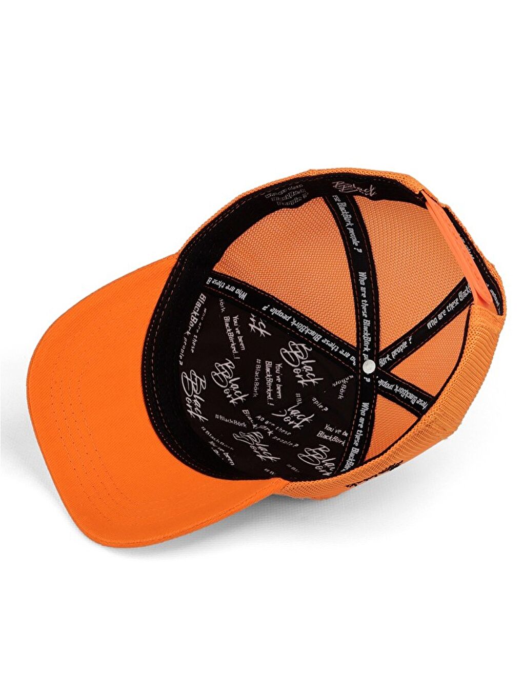 BlackBörk V1 Trucker Kids Ayı - 3bs Kod Logolu Unisex Neon Turuncu Çocuk Şapka (CAP) - 2