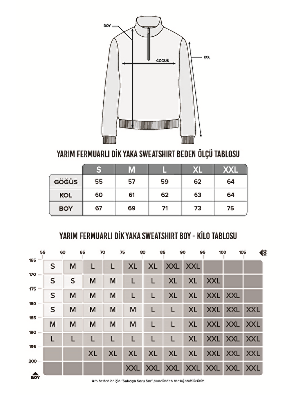 Karışık Unisex 3'Lü Paket Kahverengi-Yeşil-Ekru Relax Fit Pamuklu Yarım Fermuarlı Dik Yaka Sweatshirt-4