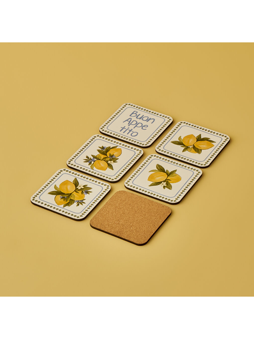 Karışık Limonlu 6'lı Bardak Altlığı (10x10 cm)-2