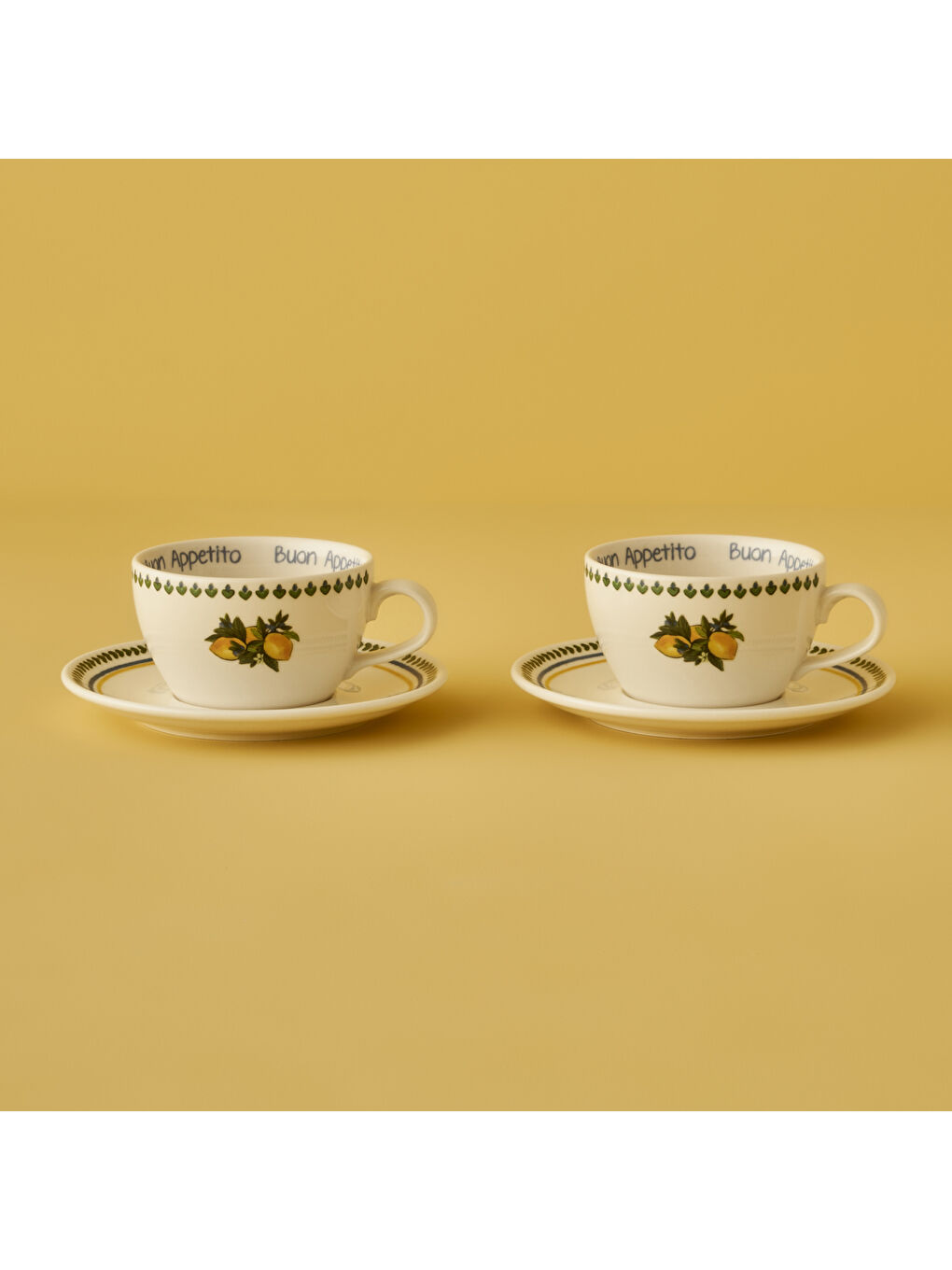 Karışık Limonlu Porselen 2'li Çay Fincanı Seti (270 cc)