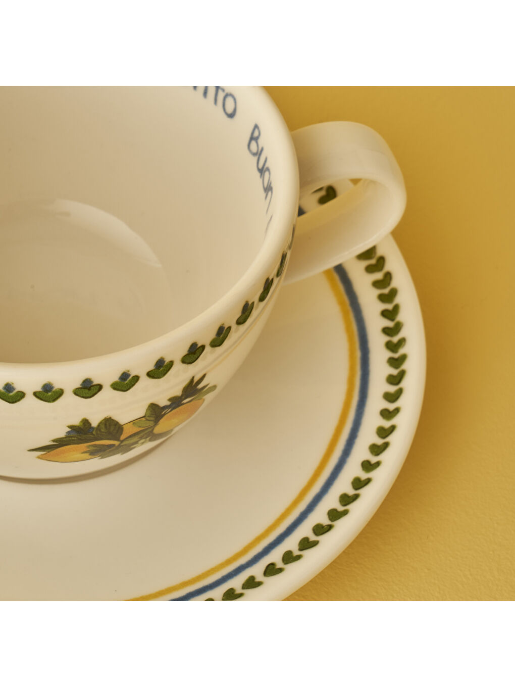 Karışık Limonlu Porselen 2'li Çay Fincanı Seti (270 cc)-2