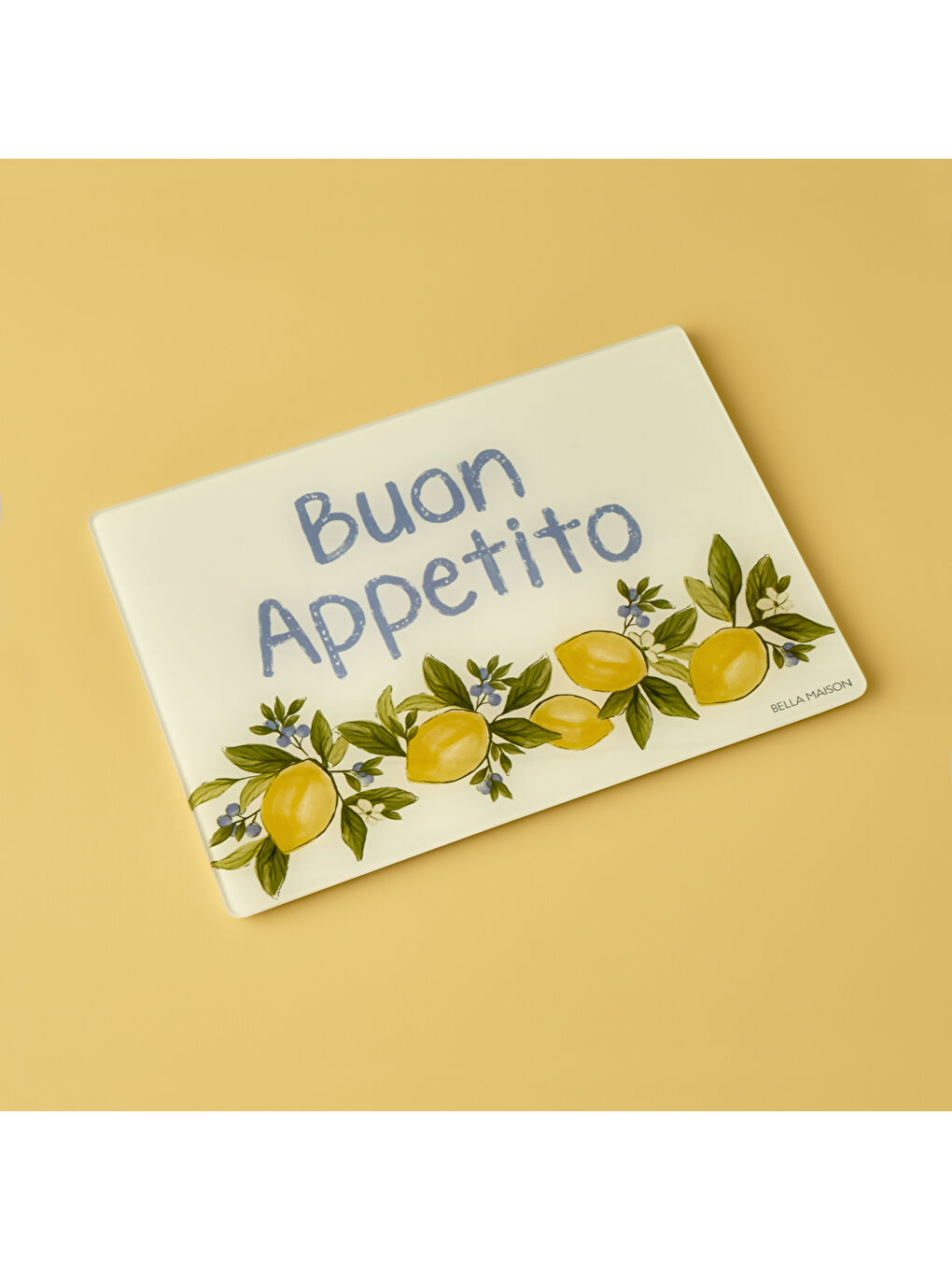 Karışık Limonlu Cam Kesme Tahtası (35x25 cm)