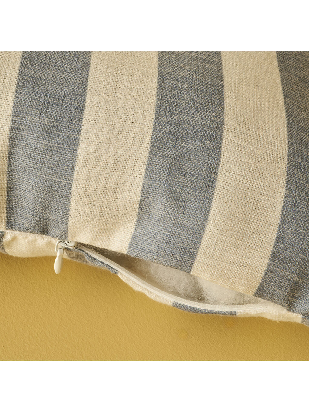 %100 Pamuk Limon Baskılı Kırlent Kılıfı Mavi (35x50 cm)-2