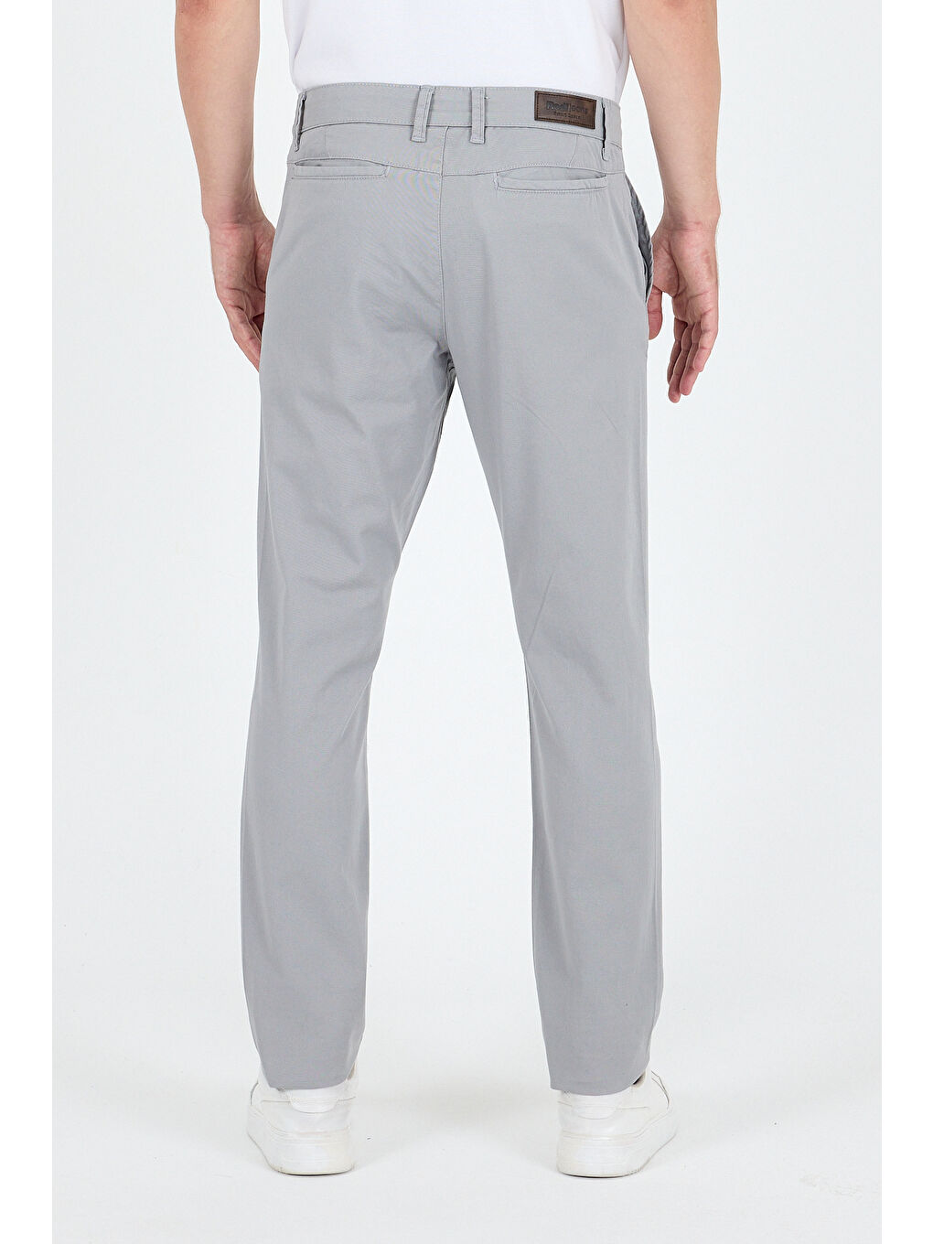 Gri Erkek Slim Fit Chino Pantolon – %98 Pamuk %2 Elastan Rahat Günlük Esnek Kumaş Pantolon 1012-1