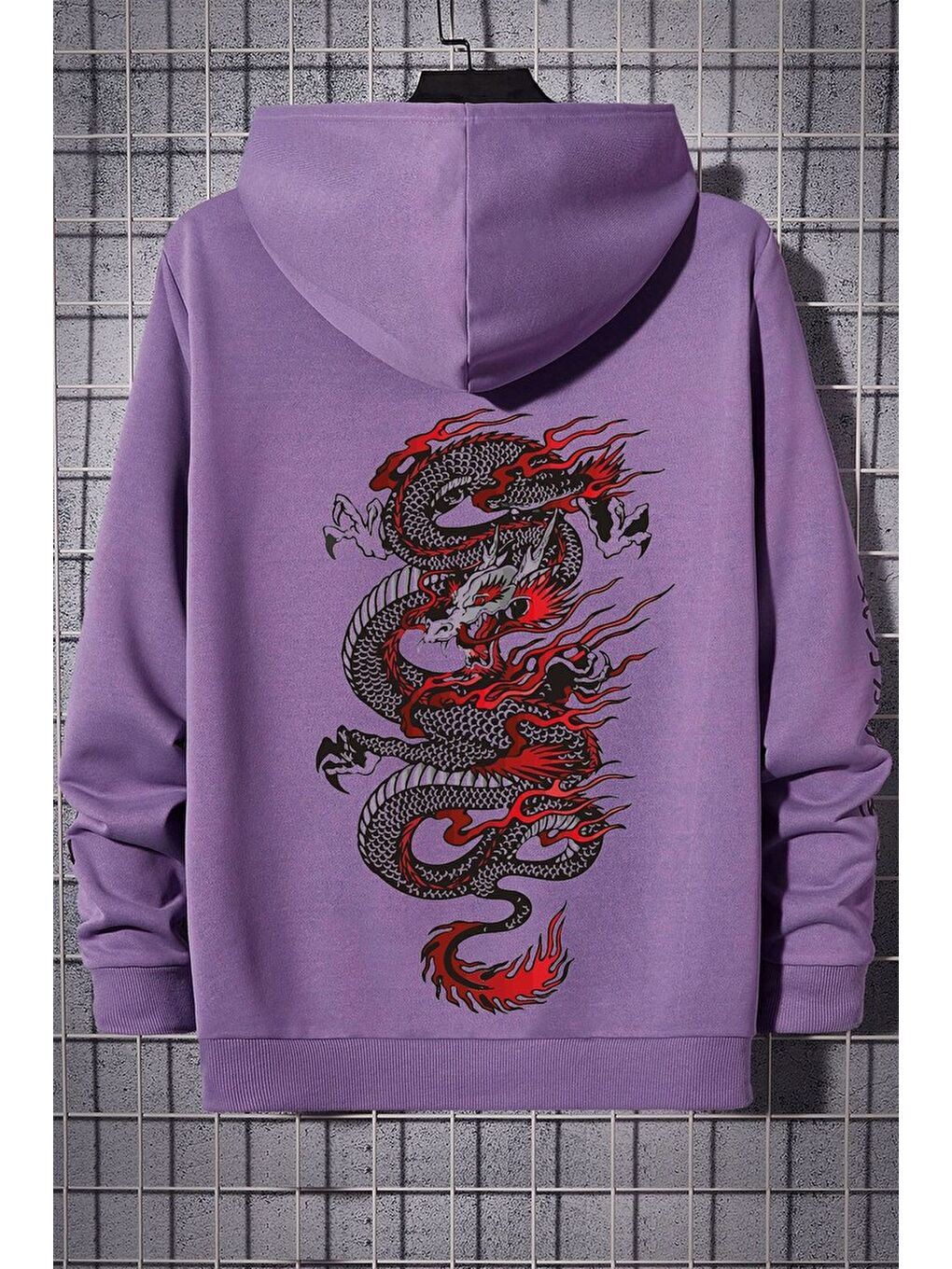 uyguntarz Lila Chinesebox Kapüşonlu Hoodie - 1