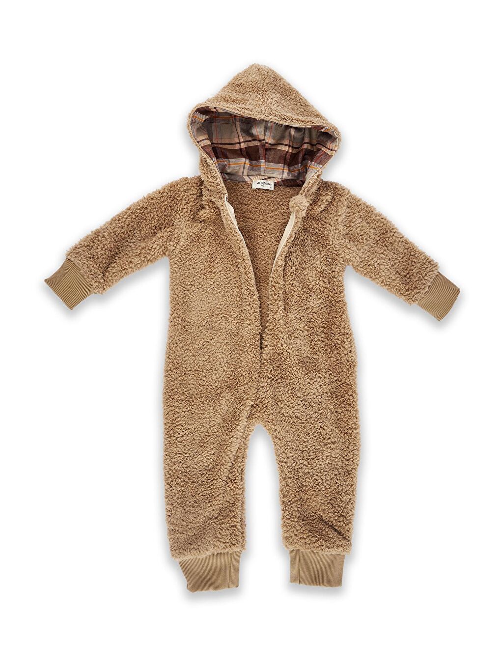 Catz Kids Bej-Karamel Çocuk Tulum - Karamel Peluş  Çocuk Tulum - 3