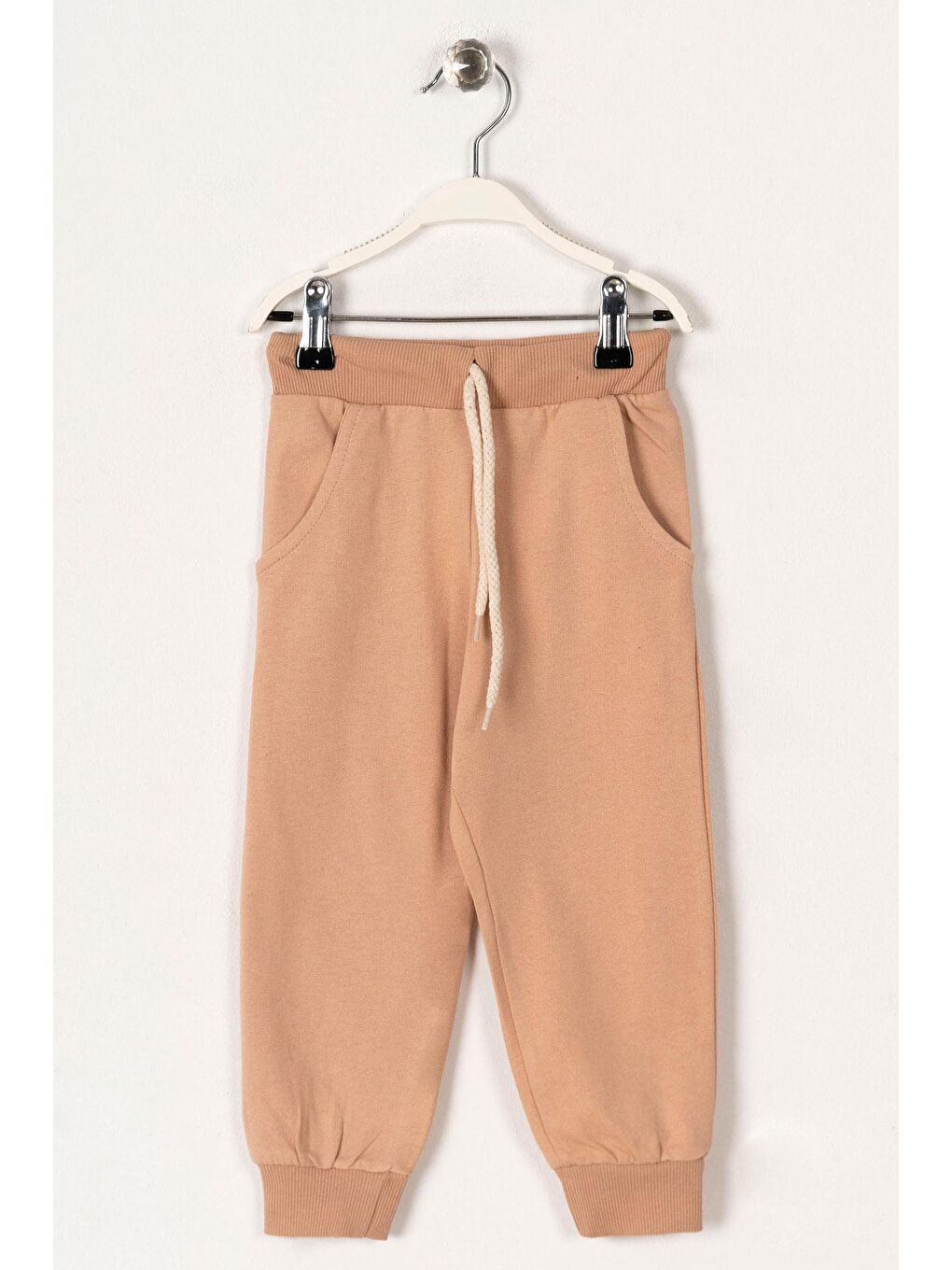 Bel Paça Lastikli Bej Renk Erkek Çocuk Esofman Tek Alt