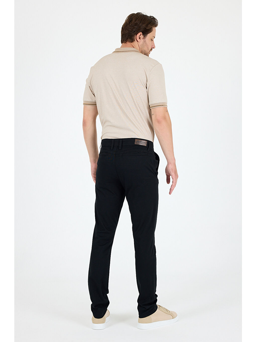 Siyah Erkek Slim Fit Chino Pantolon – %98 Pamuk %2 Elastan Rahat Günlük Esnek Kumaş Pantolon 1012-2