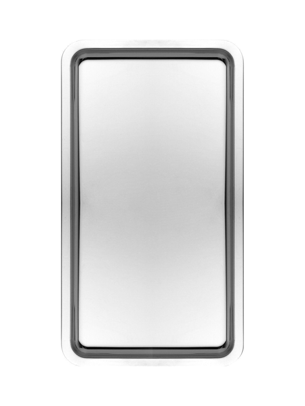 Gri Paslanmaz Çelik Gümüş Renk Dikdörtgen Geniş Metal Düz Sunum Tepsisi Çay Kahve Tatlı Sunum 4 Adet-1