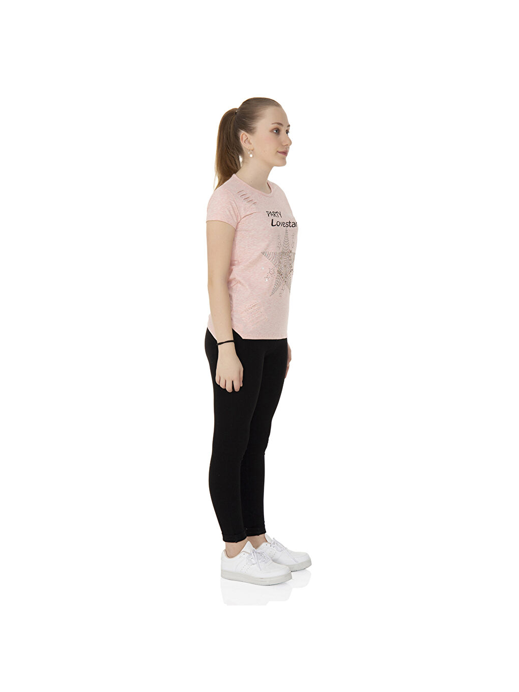 Toontoykids Pembe Kız Çocuk T-Shirt Yıldız Taşlı - 2