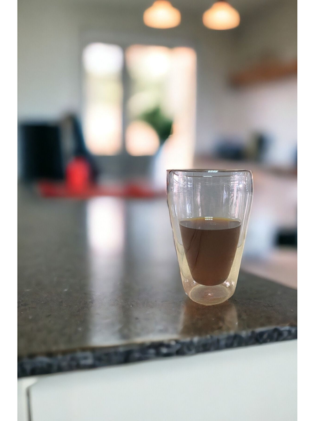 Renksiz Çift Cidarlı Uzun Bardak 400 ml Su Meşrubat Nescafe Latte Bardağı  6 Adet - 2258-4