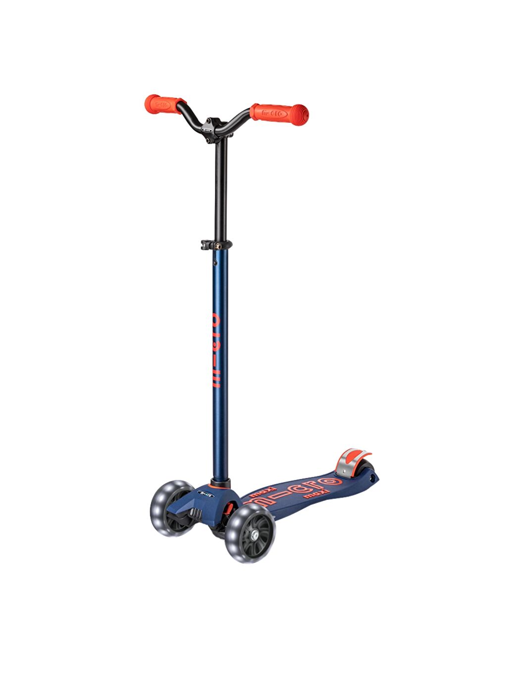 Maxi Deluxe Pro LED 3 Tekerli Işıklı Çocuk Scooter Navy Red