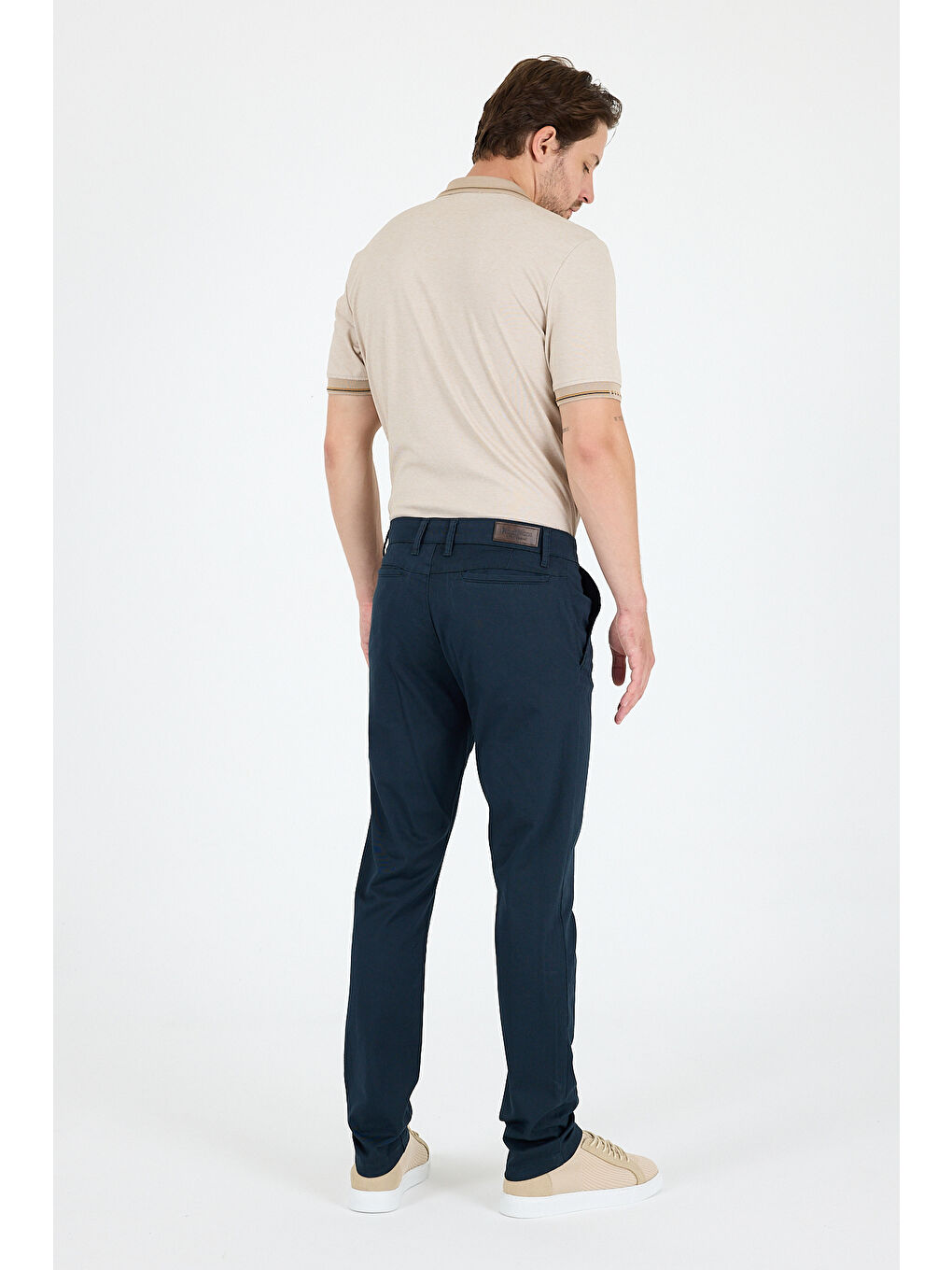 Lacivert Erkek Slim Fit Chino Pantolon – %98 Pamuk %2 Elastan Rahat Günlük Esnek Kumaş Pantolon 1012-2