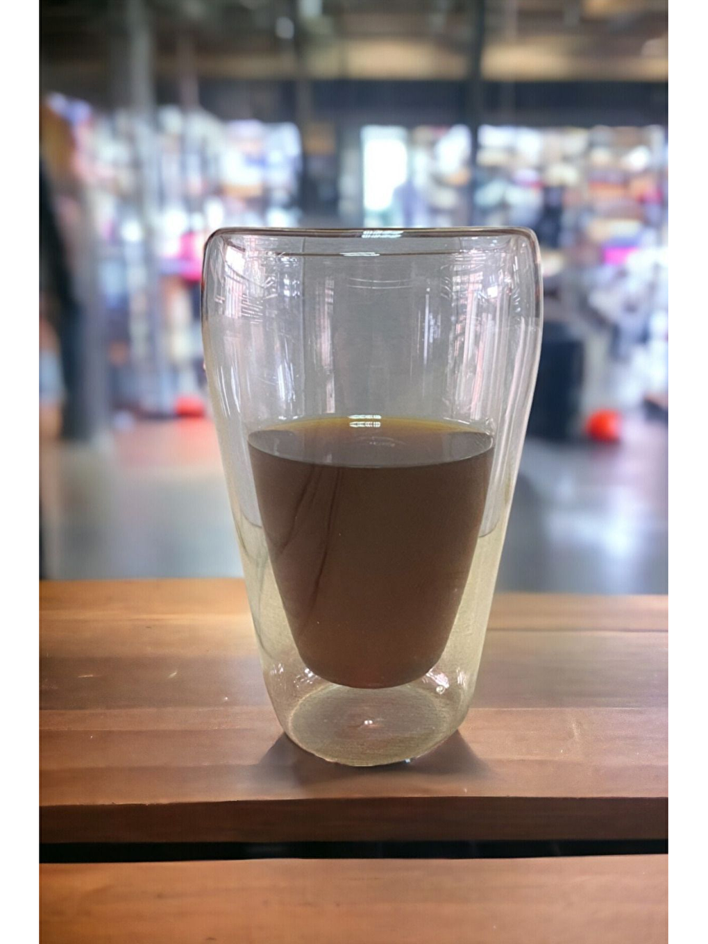 Renksiz Çift Cidarlı Uzun Bardak 400 ml Su Meşrubat Nescafe Latte Bardağı  6 Adet - 2258-6