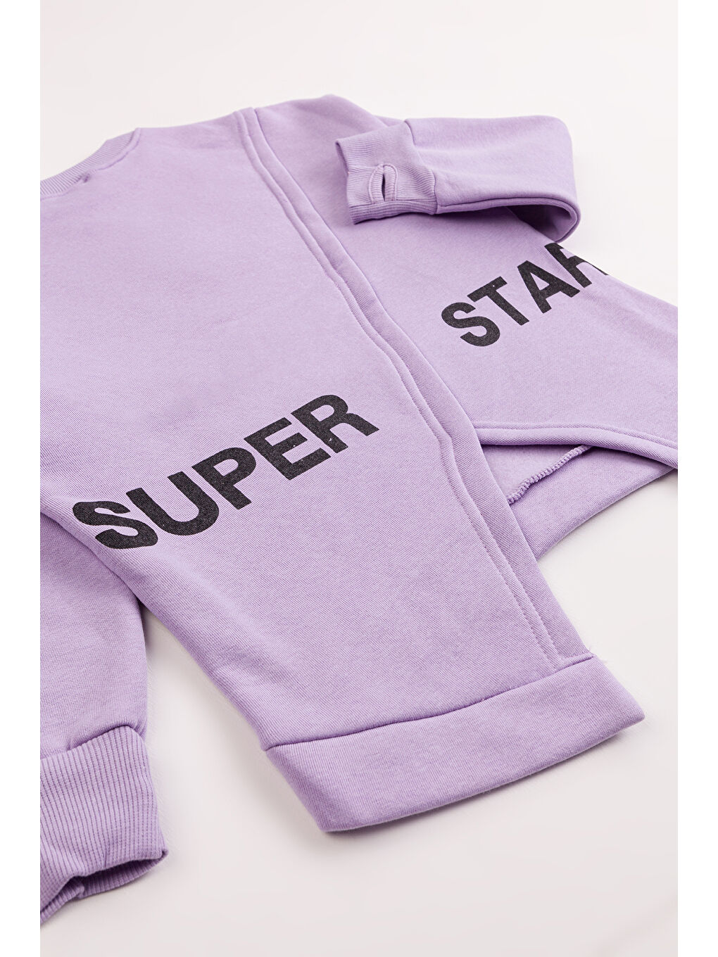 Pembe Kız Çocuk Orta Kalınlıkta Baskılı 2'li Paket Sweatshirt-6