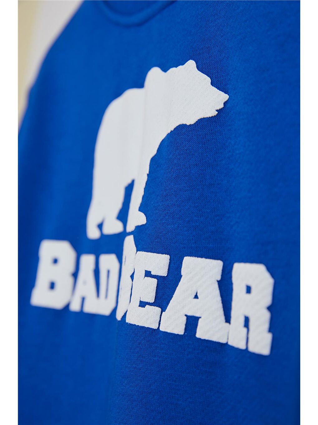 Bad Bear Saks Logo Saks Mavisi Çocuk Baskılı Sweatshirt - 1