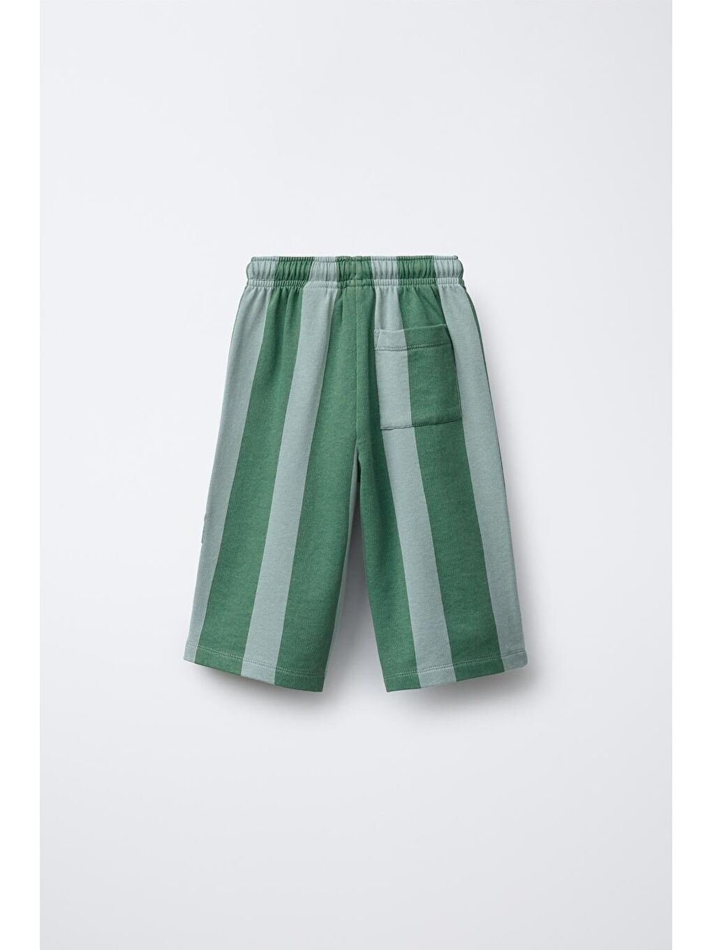 Karışık Erkek Çocuk Pamuklu Krem Limonata Arabası Baskılı T-Shirt Eşofman Takımı - Yeşil Çizgili Alt-3