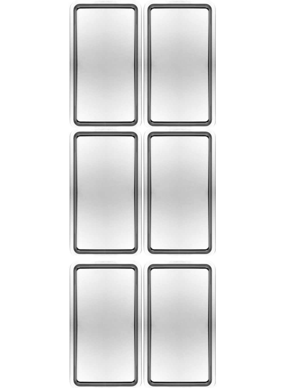 Gri Paslanmaz Çelik Gümüş Renk Dikdörtgen Geniş Metal Düz Sunum Tepsisi Çay Kahve Tatlı Sunum 6 Adet