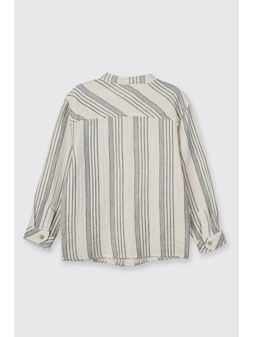 Erkek Çocuk Çizgi Desenli Gömlek Ekru-2