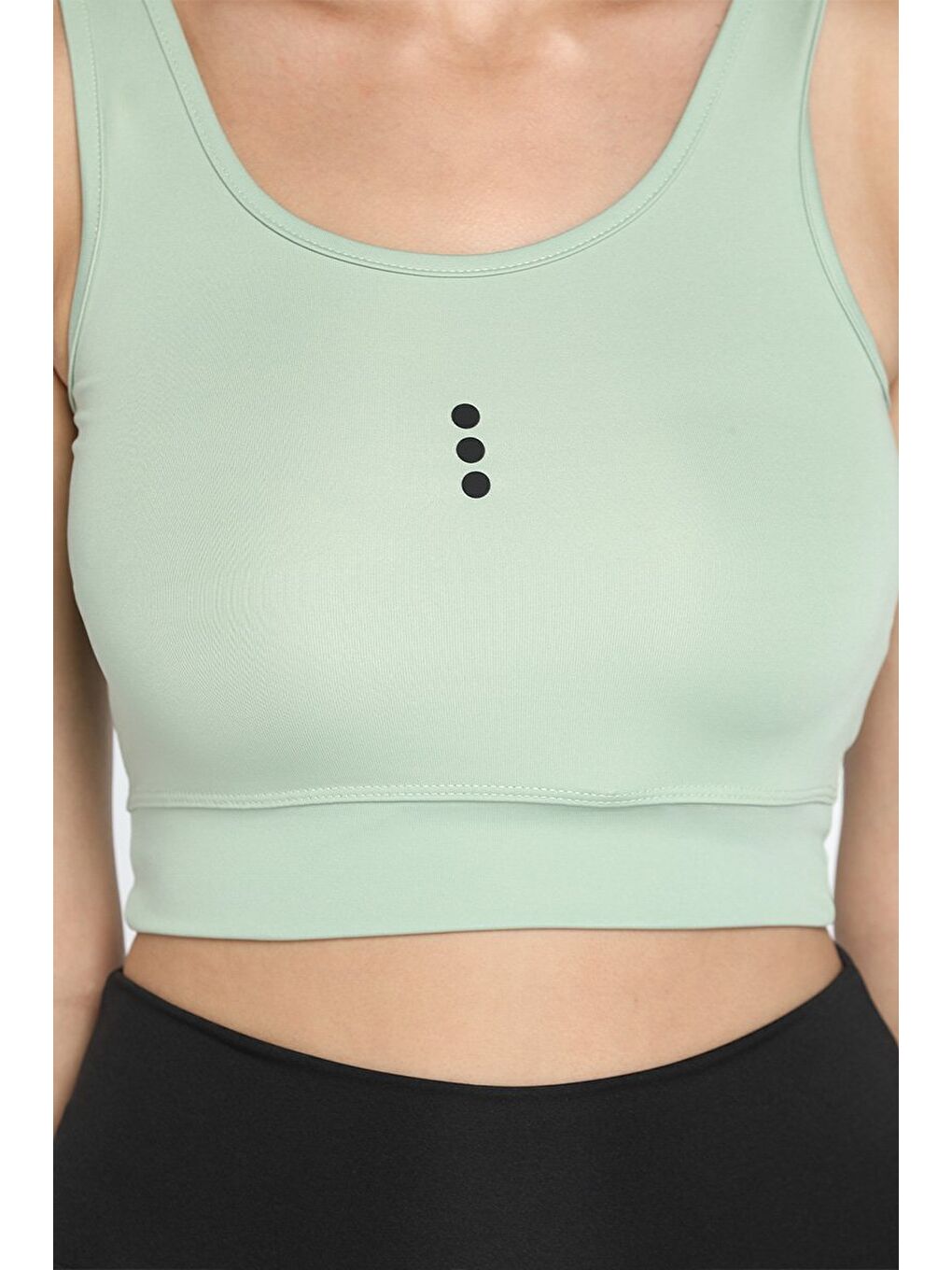 GÜLSELİ Yeşil Elastanlı Sıkılaştırıcı Kadın Crop Top Büstiyer - 3