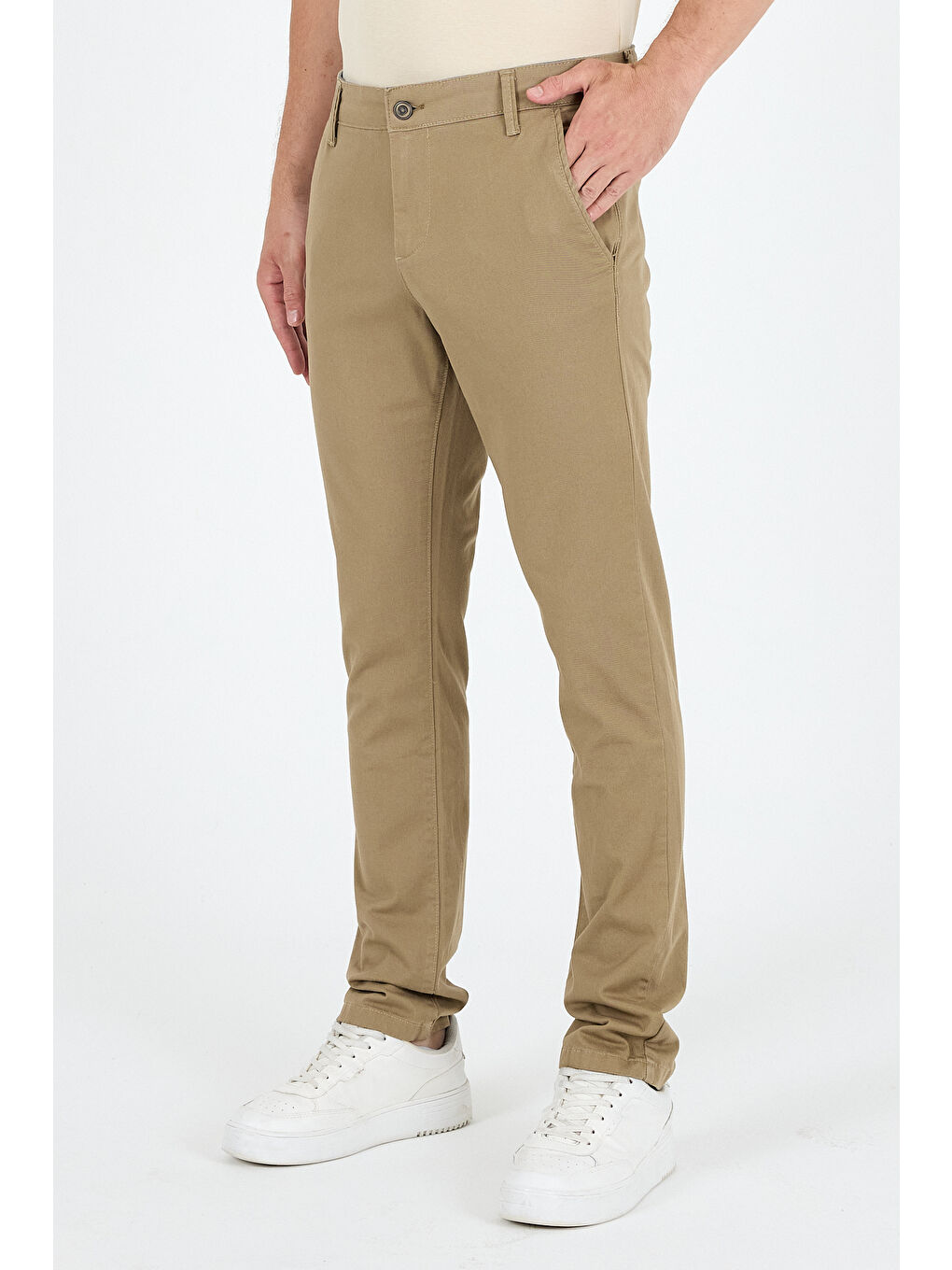 Kahverengi Erkek Slim Fit Chino Pantolon – %98 Pamuk %2 Elastan Rahat Günlük Esnek Kumaş Pantolon 1012