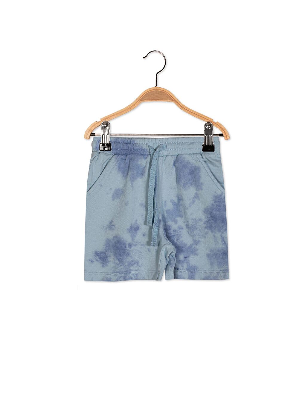 Mavi Erkek Çocuk Batik Desenli Şort-1
