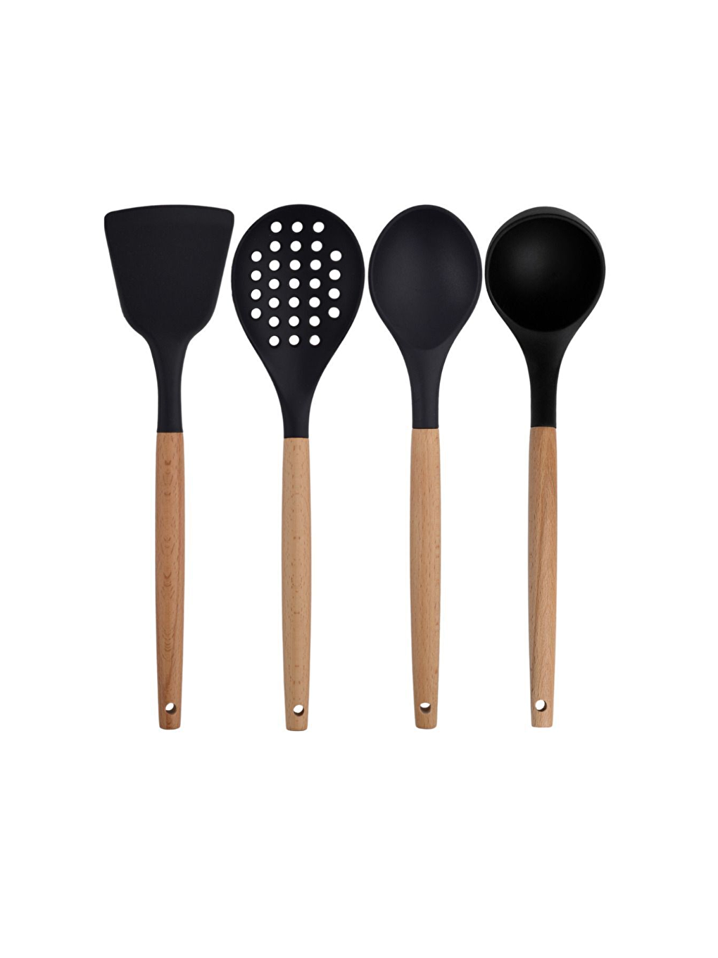 Siyah Bambu Silikon 7'li Set-2