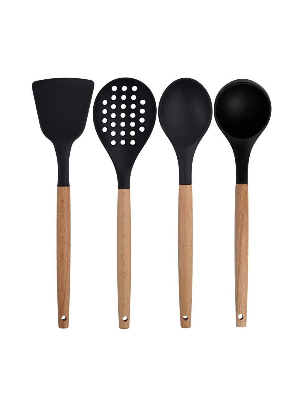 Siyah Bambu Silikon Servis Seti 8 Adet-1