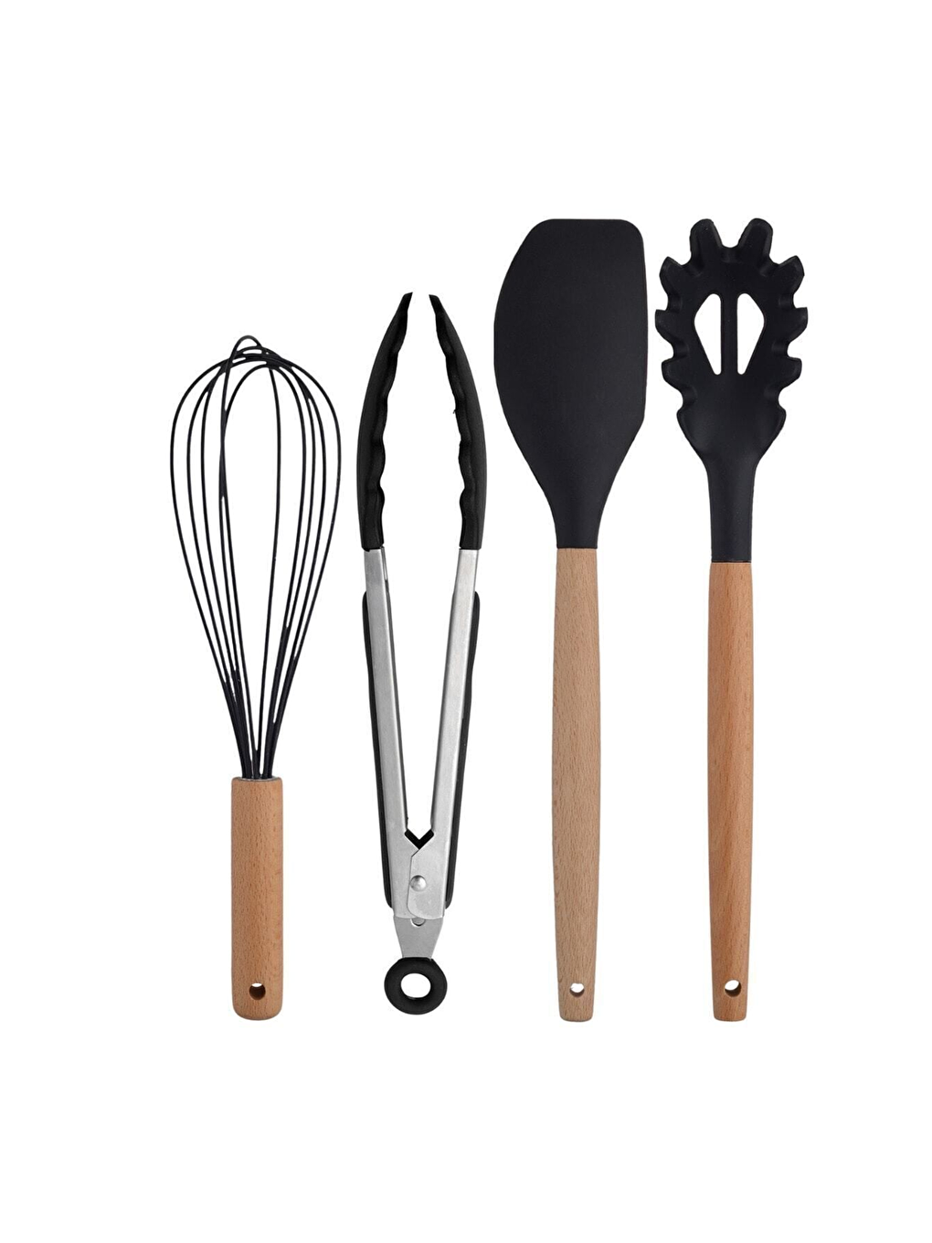 Siyah Bambu Silikon Servis Seti 8 Adet-2