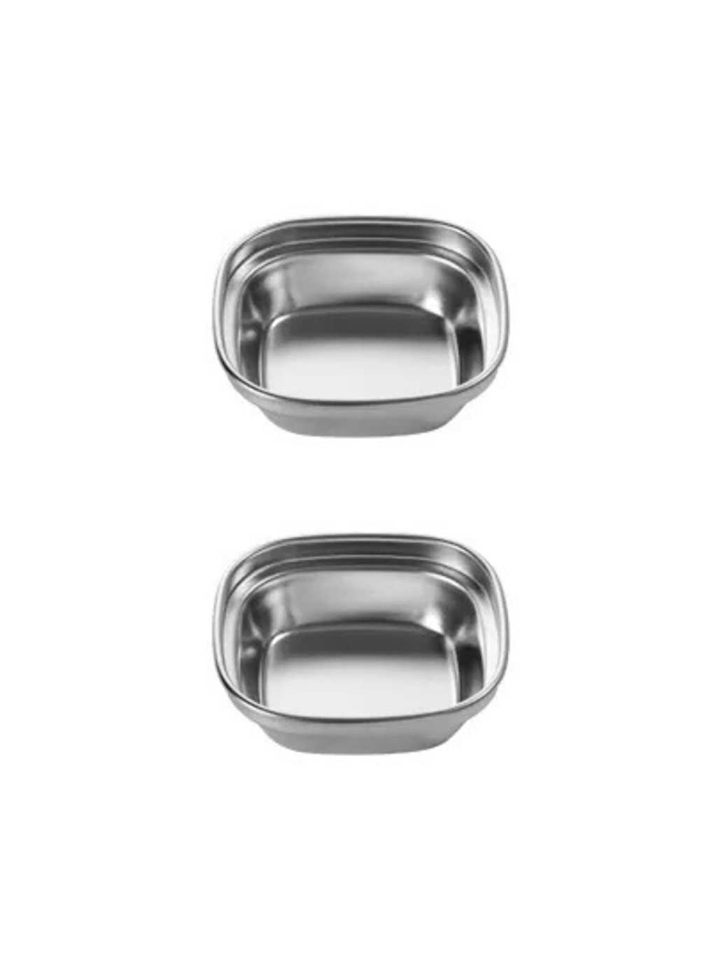 Gri Metal Gümüş Renk Sosluk Tekli - 8x8x25 cm - 2 Adet