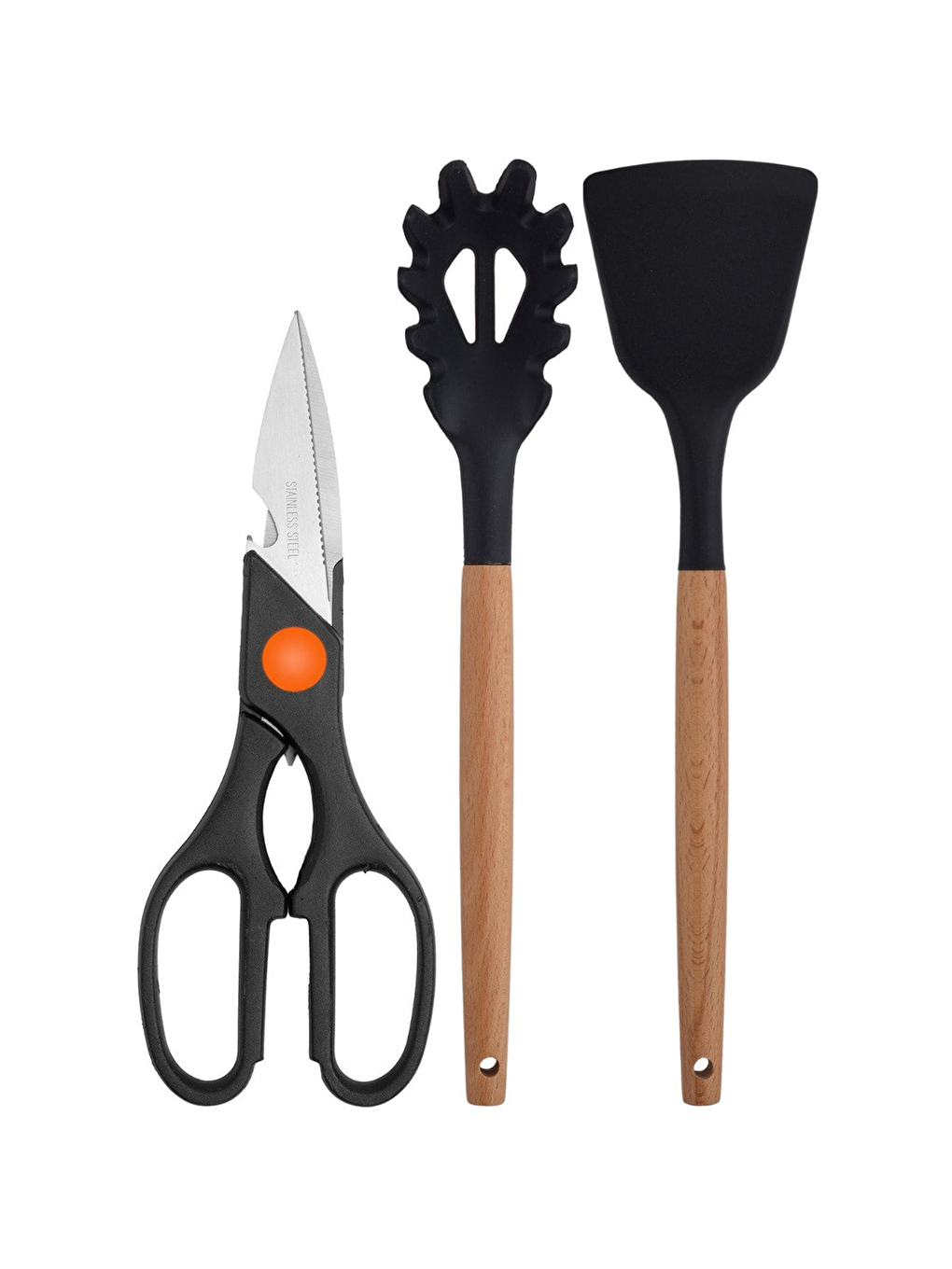 Siyah Bambu Silikon Servis Seti 6 Adet-1