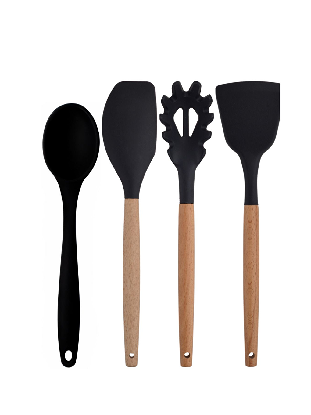 Siyah Bambu Silikon 7'li Set-1