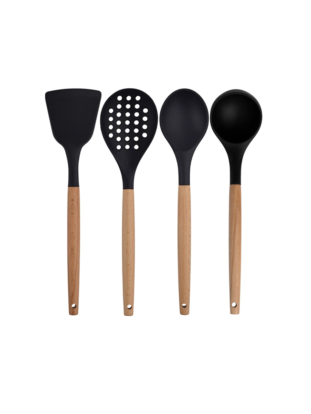 Siyah Bambu Silikon 8'li set-2