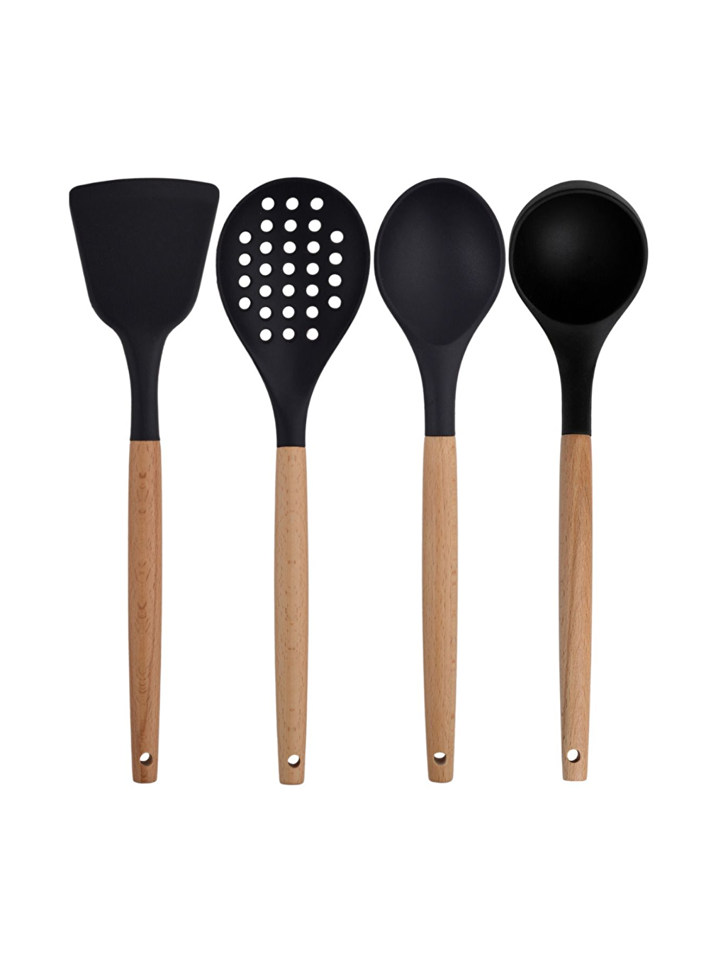 Siyah Bambu Silikon 7'li Set-2