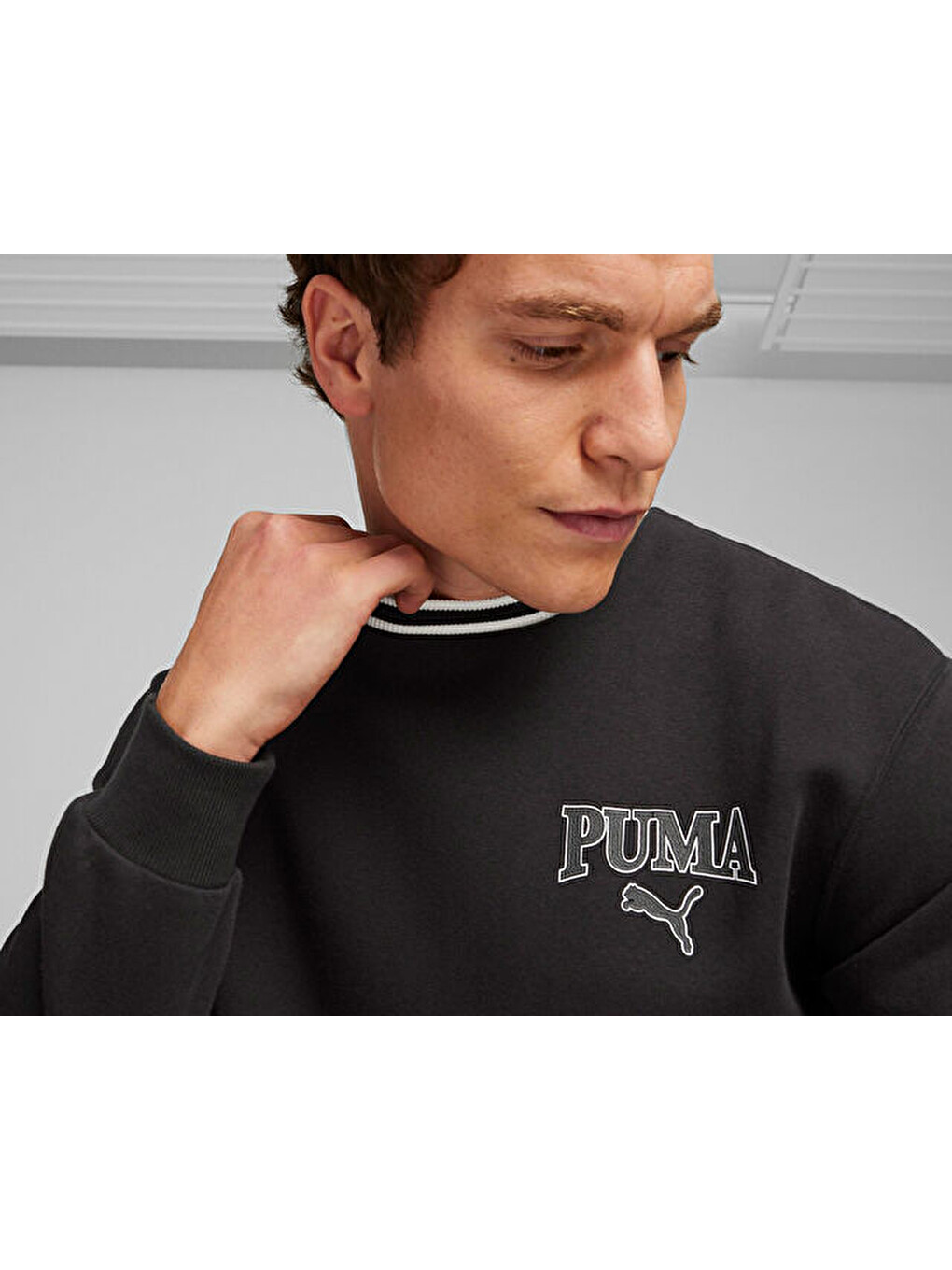 Puma Squad Crew Erkek Günlük Sweatshirt 67897001 Siyah-5