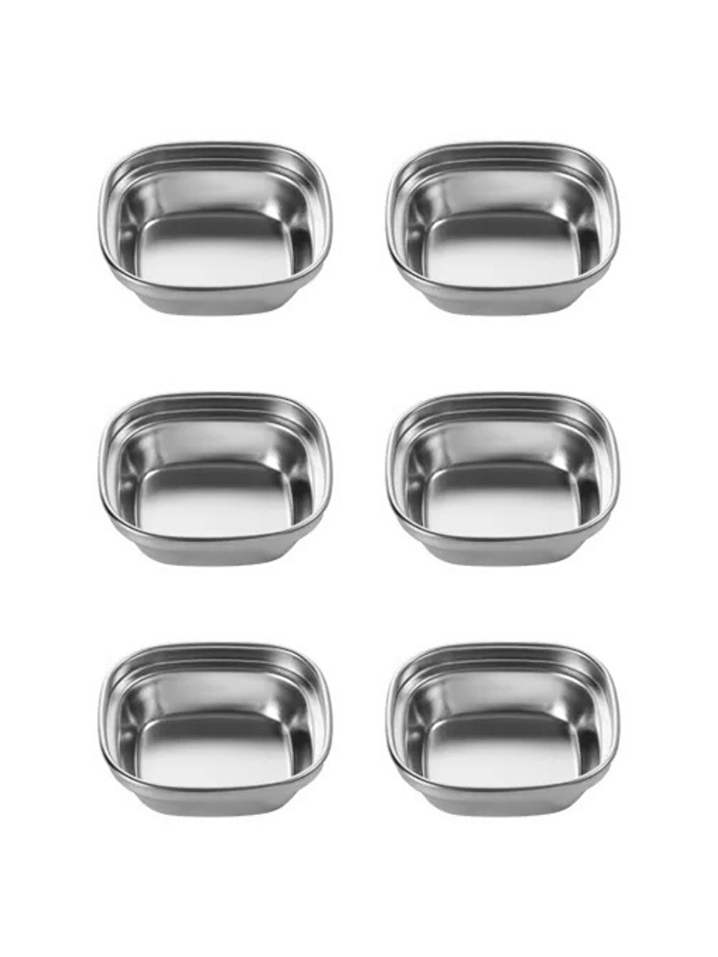 Gri Metal Gümüş Renk Sosluk Tekli - 8x8x25 cm - 6 Adet