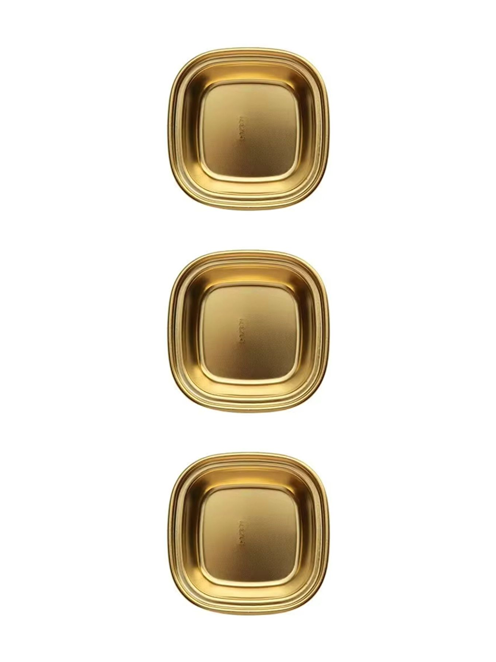 Sarı Metal Gold Tekli Çerezlik 3 Adet