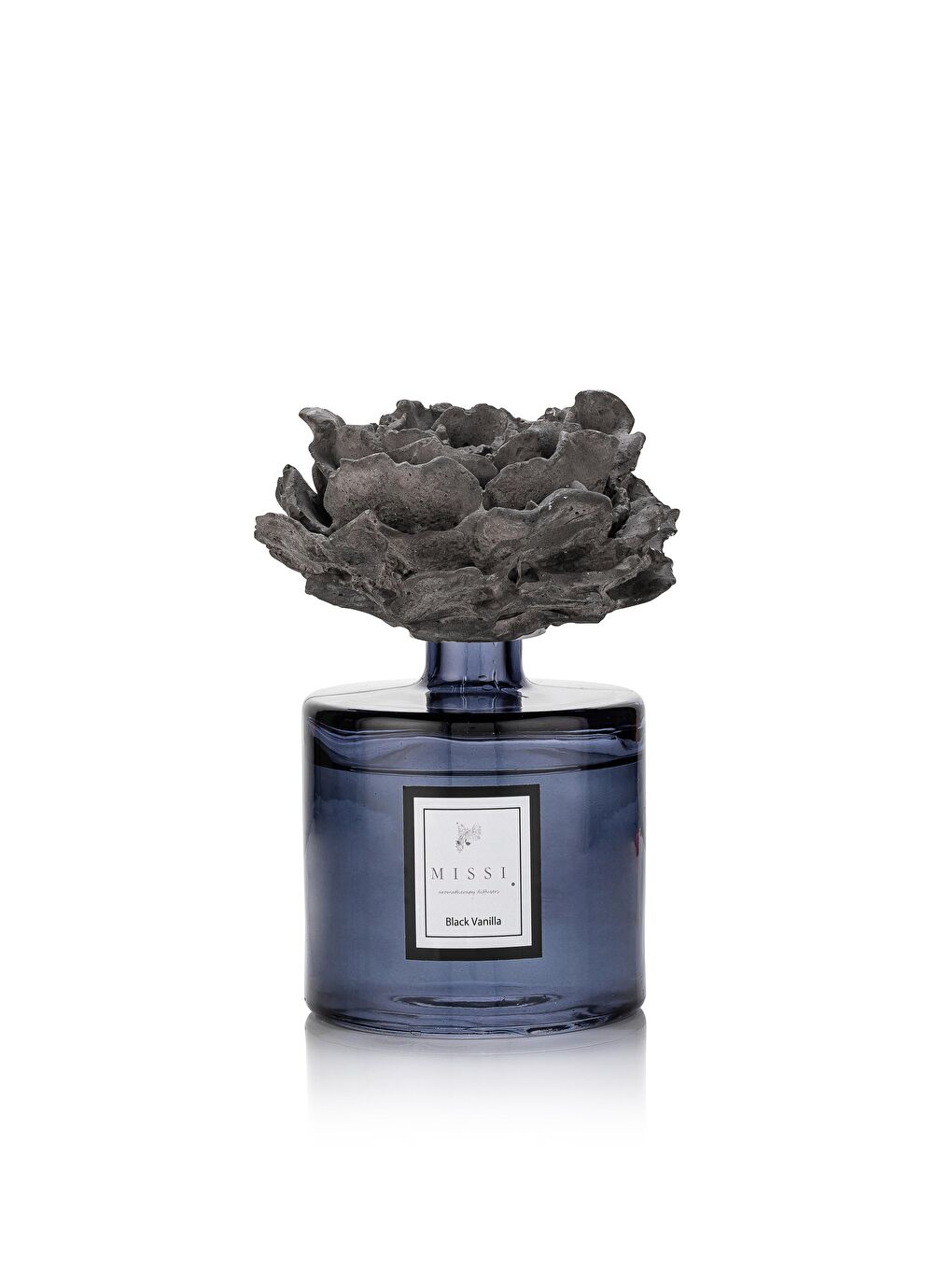 500 cc Siyah Şişe Gül Seramik Taşlı Black Vanilya Oda Kokusu