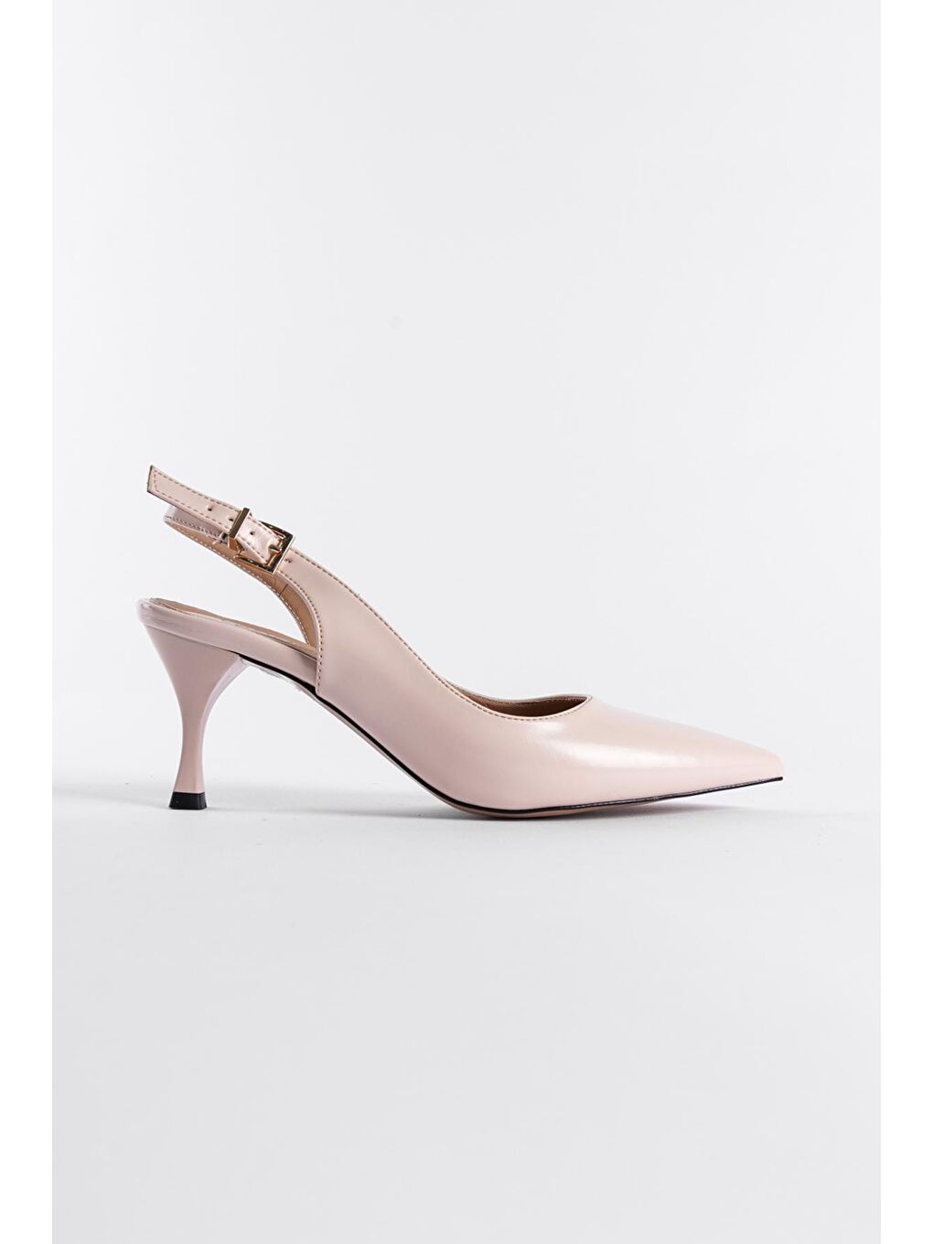 Bej Orta Topuklu Stiletto